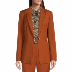 Best Sale ❤️ Alex Marie Liza Anywhere, Everywhere Peak Lapel Long Sleeve Blazer Ginger ????