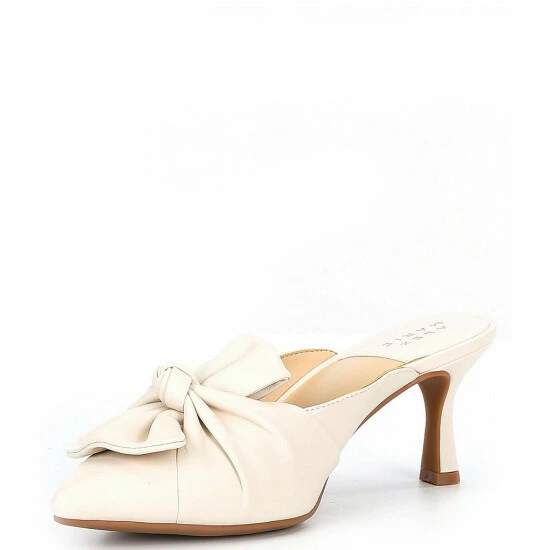 Best Pirce ⌛ Alex Marie Audrene Leather Point Toe Bow Mules Cloud White ???? 4 Best Pirce ⌛ Alex Marie Audrene Leather Point Toe Bow Mules Cloud White ???? - Image 4