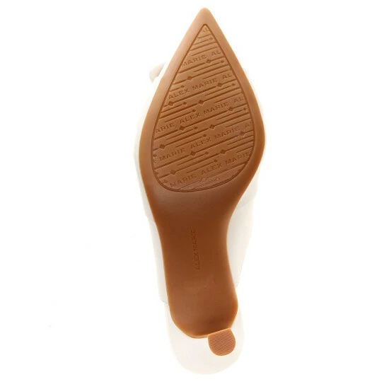 Best Pirce ⌛ Alex Marie Audrene Leather Point Toe Bow Mules Cloud White ???? 6 Best Pirce ⌛ Alex Marie Audrene Leather Point Toe Bow Mules Cloud White ???? - Image 6