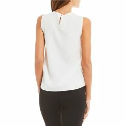 Budget ???? Alex Marie Evelyn Round Neck Sleeveless Woven Top White ❤️ -Alex Marie shop unnamed file 1110