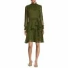 Budget ???? Alex Marie Petite Size Rosalia Long Split Sleeve V-Neck ???? Dress Olive ????