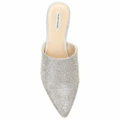 Best deal ⌛ Alex Marie Lavalle Rhinestone Pointed Toe Mules Silver ???? -Alex Marie shop unnamed file 1150