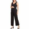 Promo ❤️ Alex Marie Katy V-Neck Sleeveless Maternity Jumpsuit Black ????