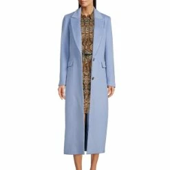 Flash Sale ???? Alex Marie Estelle Wool Blend Long Sleeve Notch Lapel ???? Coat Bluebird ????