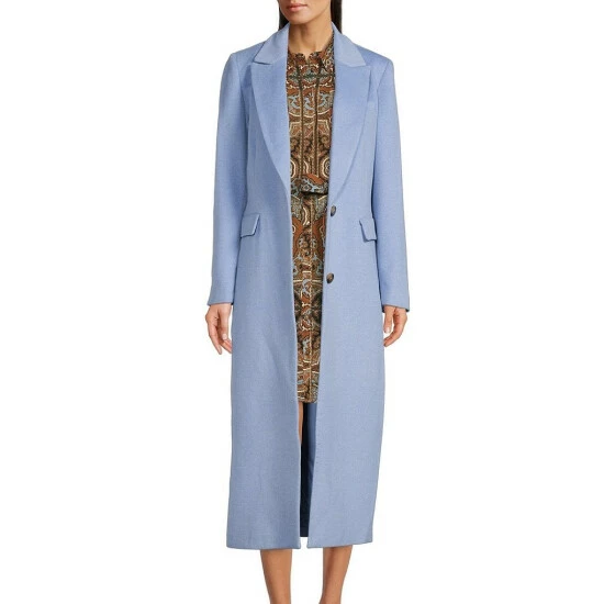 Flash Sale ???? Alex Marie Estelle Wool Blend Long Sleeve Notch Lapel ???? Coat Bluebird ???? 1 Flash Sale ???? Alex Marie Estelle Wool Blend Long Sleeve Notch Lapel ???? Coat Bluebird ????