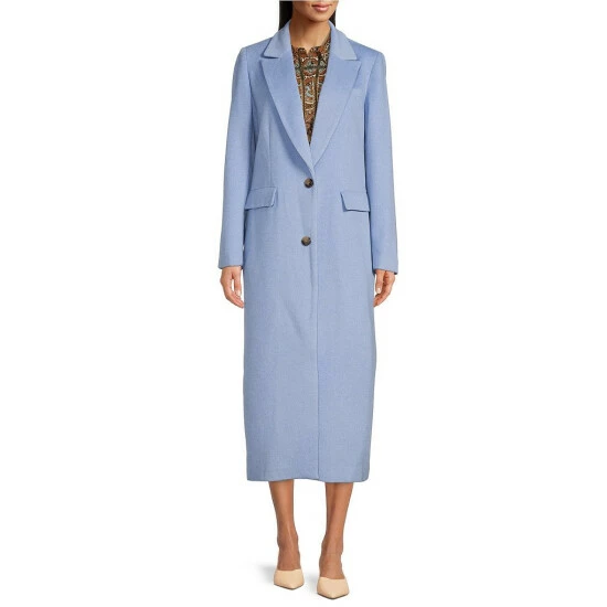 Flash Sale ???? Alex Marie Estelle Wool Blend Long Sleeve Notch Lapel ???? Coat Bluebird ???? 3 Flash Sale ???? Alex Marie Estelle Wool Blend Long Sleeve Notch Lapel ???? Coat Bluebird ???? - Image 3