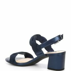 Best Pirce ???? Alex Marie Devah Braided Rope Block Heel ???? Sandals Navy Nova ⭐ -Alex Marie shop unnamed file 220