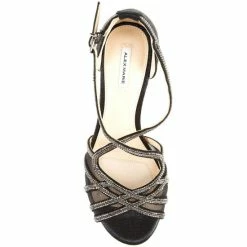 Top 10 ???? Alex Marie Hashleigh Metallic Mesh Jeweled ???? Dress ???? Sandals Black ⌛ -Alex Marie shop unnamed file 252