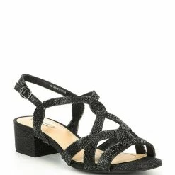 Outlet ⭐ Alex Marie Crennan Rhinestone Strappy Block Heel ???? Dress ???? Sandals Black ???? -Alex Marie shop unnamed file 295