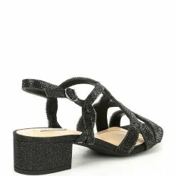 Outlet ⭐ Alex Marie Crennan Rhinestone Strappy Block Heel ???? Dress ???? Sandals Black ???? -Alex Marie shop unnamed file 296