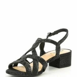 Outlet ⭐ Alex Marie Crennan Rhinestone Strappy Block Heel ???? Dress ???? Sandals Black ???? -Alex Marie shop unnamed file 298