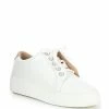 Outlet ???? Alex Marie Wrenna Pearl Embellished Leather Platform ???? Sneakers White/soft Gold ????