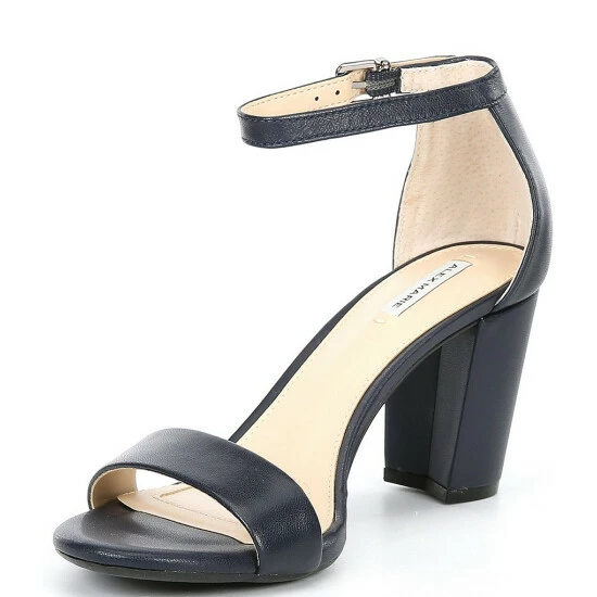 Best Pirce ???? Alex Marie Halmar Ankle Strap Leather Block Heel ???? Sandals Black ???? 4 Best Pirce ???? Alex Marie Halmar Ankle Strap Leather Block Heel ???? Sandals Black ???? - Image 4