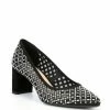 Coupon ???? Alex Marie Nyla Rhinestone Point Toe Block Heel Pumps Black ????