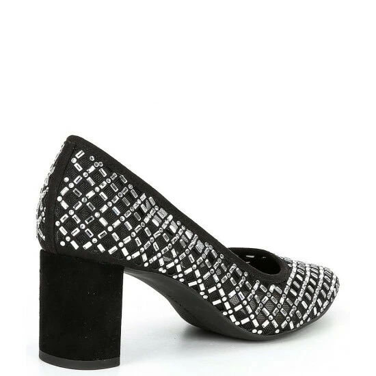 Coupon ???? Alex Marie Nyla Rhinestone Point Toe Block Heel Pumps Black ???? 2 Coupon ???? Alex Marie Nyla Rhinestone Point Toe Block Heel Pumps Black ???? - Image 2