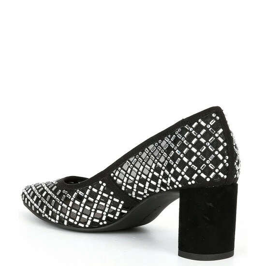 Coupon ???? Alex Marie Nyla Rhinestone Point Toe Block Heel Pumps Black ???? 3 Coupon ???? Alex Marie Nyla Rhinestone Point Toe Block Heel Pumps Black ???? - Image 3