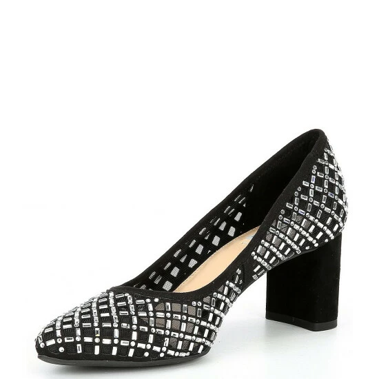 Coupon ???? Alex Marie Nyla Rhinestone Point Toe Block Heel Pumps Black ???? 4 Coupon ???? Alex Marie Nyla Rhinestone Point Toe Block Heel Pumps Black ???? - Image 4