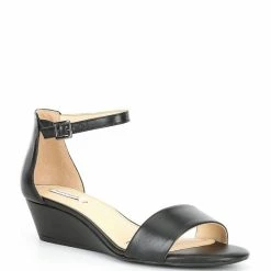 Budget ???? Alex Marie MairiTwo Leather Ankle Strap Wedge ???? Sandals Seaport Navy ???? -Alex Marie shop unnamed file 380
