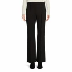 Hot Sale ⌛ Alex Marie Mia Straight Leg Flat Front Ponte Pants Black ????