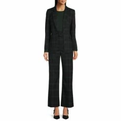 Hot Sale ???? Alex Marie Rebecca Plaid Print Belted Pants Pine Plaid ???? -Alex Marie shop unnamed file 460