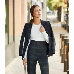 Hot Sale ???? Alex Marie Rebecca Plaid Print Belted Pants Pine Plaid ???? -Alex Marie shop unnamed file 462