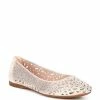 New ???? Alex Marie Altana Metallic Laser-Cut Rhinestone Flats Silver ????