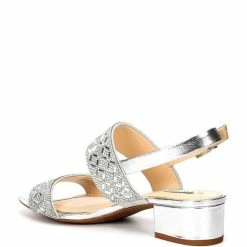 Promo ???? Alex Marie CalinaTwo Rhinestone Block Heel ???? Sandals Silver ❤️ -Alex Marie shop unnamed file 493