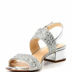 Promo ???? Alex Marie CalinaTwo Rhinestone Block Heel ???? Sandals Silver ❤️ -Alex Marie shop unnamed file 494