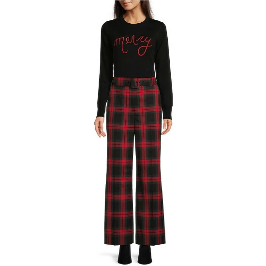 Best Sale ???? Alex Marie Merry Embroidered Script Crew Neck Long Sleeve Festive Sweater Black ⭐ 3 Best Sale ???? Alex Marie Merry Embroidered Script Crew Neck Long Sleeve Festive Sweater Black ⭐ - Image 3