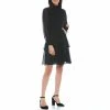 Best Sale ???? Alex Marie Rosalia Long Split Sleeve Mock Neck Tiered Ruffle A-Line ???? Dress Black ????