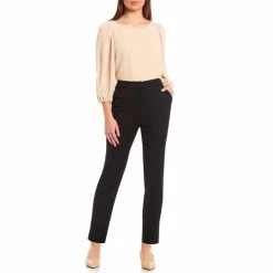 Buy ⭐ Alex Marie Lori Round Neck 3/4 Sleeve Elastic Cuff Blouse Black ???? -Alex Marie shop unnamed file 540