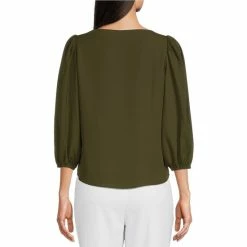 Buy ⭐ Alex Marie Lori Round Neck 3/4 Sleeve Elastic Cuff Blouse Black ???? -Alex Marie shop unnamed file 545