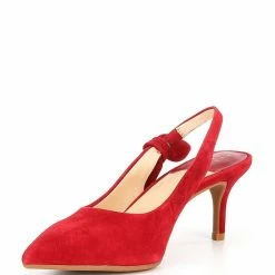 Discount ???? Alex Marie Aaileen Suede Bow Slingback Pumps Crimson Red ???? -Alex Marie shop unnamed file 553
