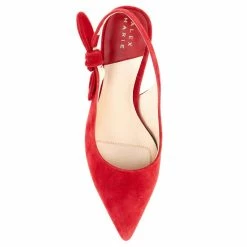 Discount ???? Alex Marie Aaileen Suede Bow Slingback Pumps Crimson Red ???? -Alex Marie shop unnamed file 554
