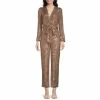 Coupon ❤️ Alex Marie Avery Sequin Long Sleeve V-Neck Jumpsuit Bronze ????