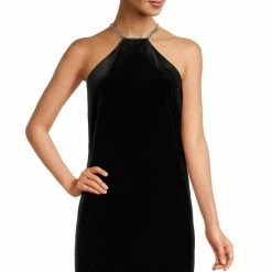 Promo ???? Alex Marie Laura Stretch Velvet Halter ???? Dress Black ???? -Alex Marie shop unnamed file 584