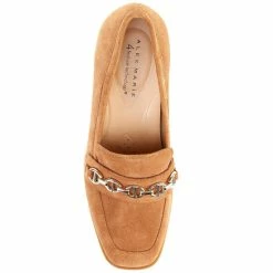 Wholesale ???? Alex Marie Farin Suede Chain Hardware Loafer Pumps Caramel ???? -Alex Marie shop unnamed file 605