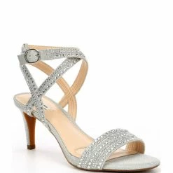 Best Pirce ???? Alex Marie Parlyn Glitter Rhinestone Ankle Strap Strappy ???? Sandals Rose Gold ⌛