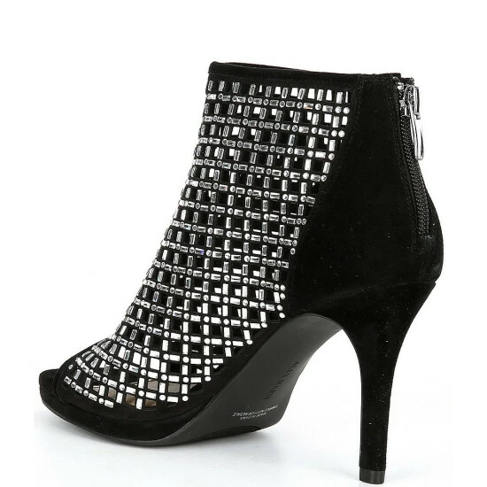 New ✨ Alex Marie Livia Suede Embellished Peep Toe Platform Shooties Black ???? 3 New ✨ Alex Marie Livia Suede Embellished Peep Toe Platform Shooties Black ???? - Image 3