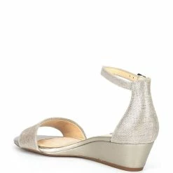 Discount ❤️ Alex Marie MairiTwo Metallic Leather Ankle Strap Wedge ???? Sandals New Light Grey/ceylon ???? -Alex Marie shop unnamed file 679