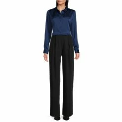 Top 10 ???? Alex Marie Cori Twill Crepe Straight Leg Pants Black ???? -Alex Marie shop unnamed file 685
