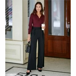 Top 10 ???? Alex Marie Cori Twill Crepe Straight Leg Pants Black ???? -Alex Marie shop unnamed file 686