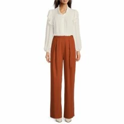 Top 10 ???? Alex Marie Cori Twill Crepe Straight Leg Pants Black ???? -Alex Marie shop unnamed file 689