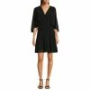 Wholesale ???? Alex Marie Carissa Chiffon V-Neck 3/4 Flutter Cape Sleeve Belted A-Line ???? Dress Black ????