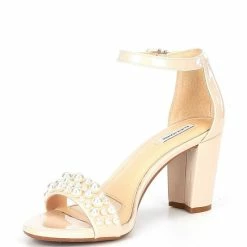 Coupon ???? Alex Marie HalmarThree Patent Pearl Strap Block Heel ???? Sandals Powder Pink ⌛ -Alex Marie shop unnamed file 718