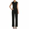 Budget ???? Alex Marie Zoey Stretch Crepe Cowl Neck Sleeveless Belted Jumpsuit Black ⭐