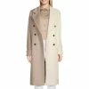 Hot Sale ???? Alex Marie Isabella Dual Color Notch Lapel Wool Blend Peacoat Ivory ????