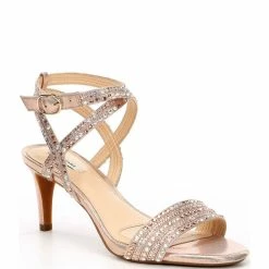 Best Pirce ???? Alex Marie Parlyn Glitter Rhinestone Ankle Strap Strappy ???? Sandals Rose Gold ⌛ -Alex Marie shop unnamed file 74