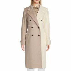 Hot Sale ???? Alex Marie Isabella Dual Color Notch Lapel Wool Blend Peacoat Ivory ???? -Alex Marie shop unnamed file 740