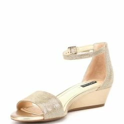 Buy ✔️ Alex Marie Mairitwo Metallic Leather Ankle Strap Wedge ???? Sandals New Nude/totes Gold ???? -Alex Marie shop unnamed file 746